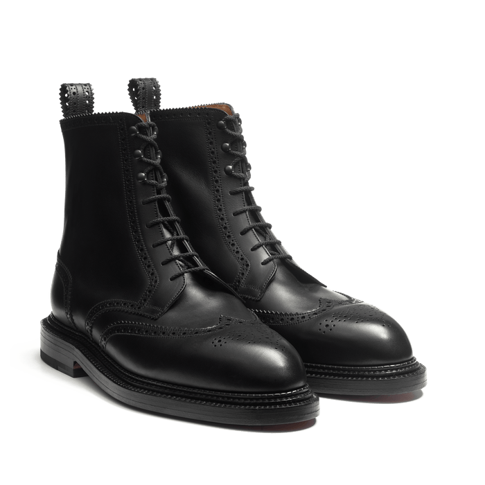 J.m. Weston Derby Montant Léonard Homme En Cuir Lisse Noir