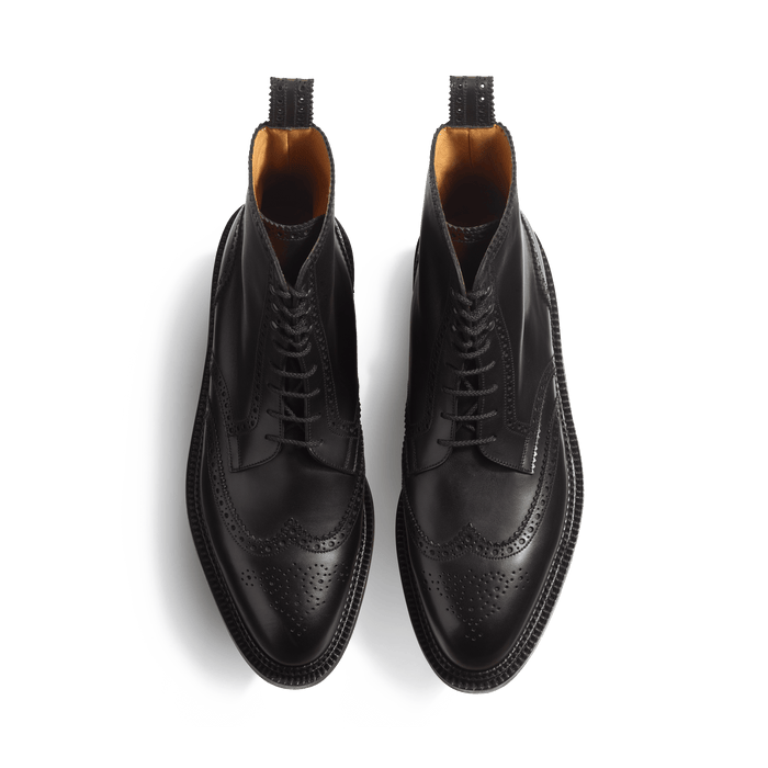 J.m. Weston Derby Montant Léonard Homme En Cuir Lisse Noir