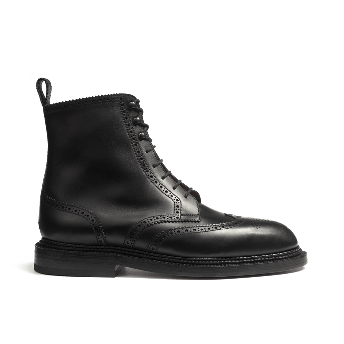 j.m. weston Derby montant Léonard Homme en cuir lisse noir