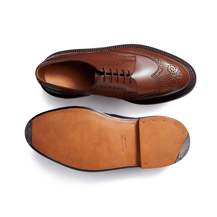 J.m. Weston Derby Triple Semelle Homme En Cuir Lisse Marron