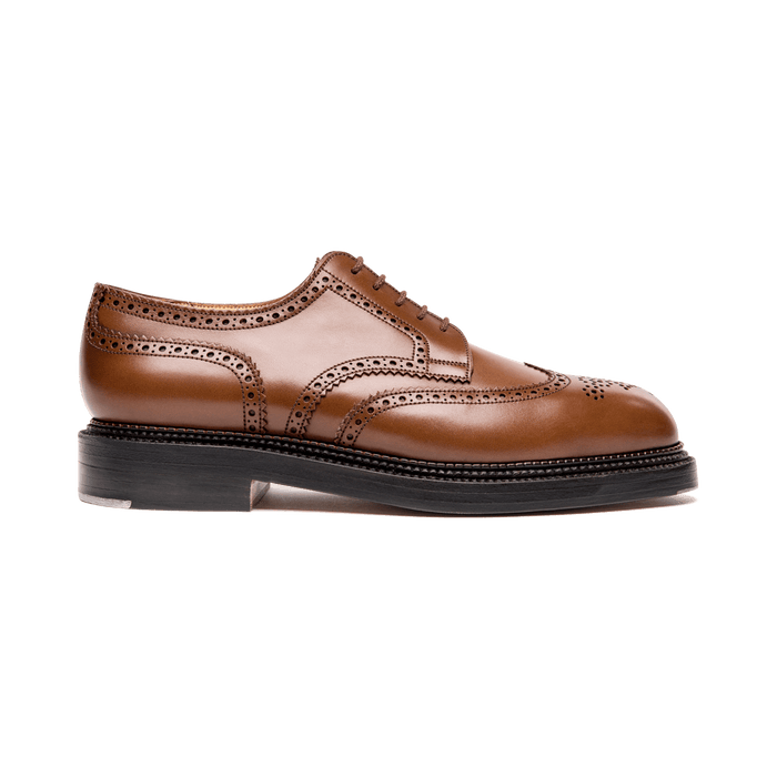 j.m. weston Derby triple semelle homme en cuir lisse marron