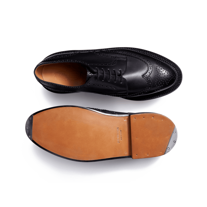 J.m. Weston Derby Triple Semelle Homme En Cuir Lisse Noir