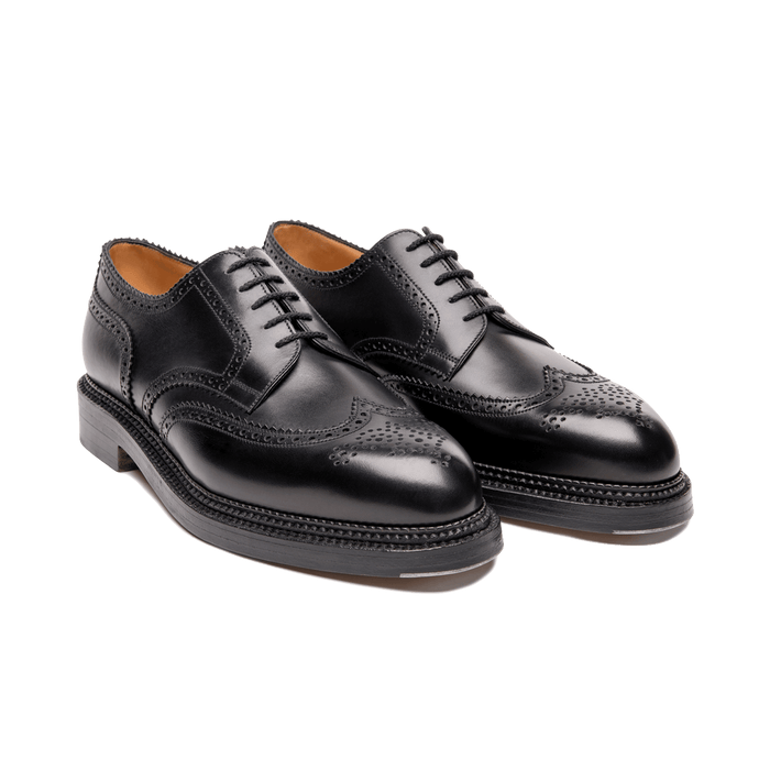 J.m. Weston Derby Triple Semelle Homme En Cuir Lisse Noir