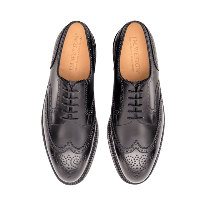 J.m. Weston Derby Triple Semelle Homme En Cuir Lisse Noir