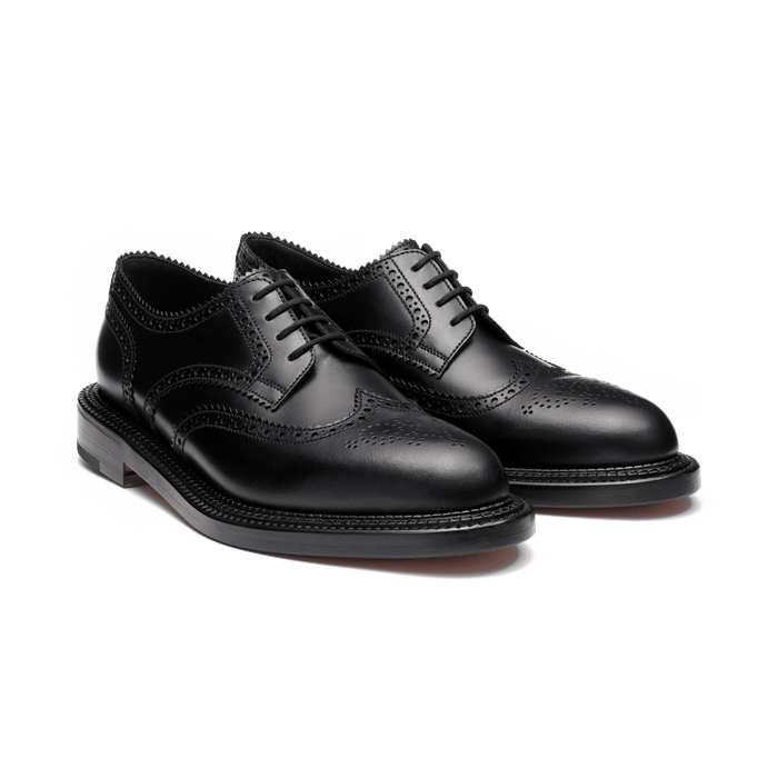 J.m. Weston Derby Triple Semelle Rosalie Femme En Cuir Lisse Noir