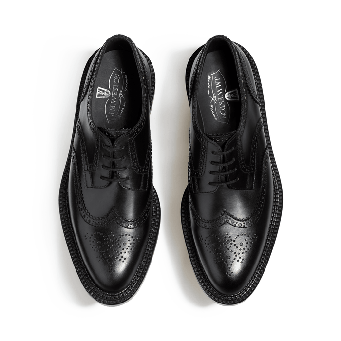 J.m. Weston Derby Triple Semelle Rosalie Femme En Cuir Lisse Noir