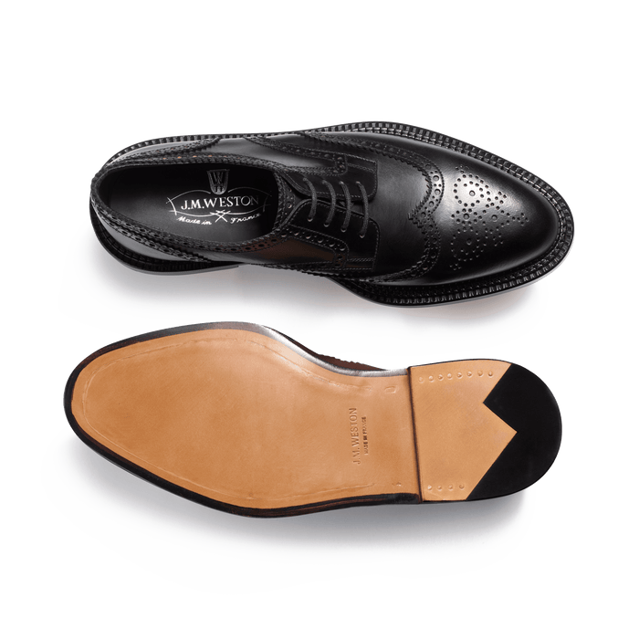 J.m. Weston Derby Triple Semelle Rosalie Femme En Cuir Lisse Noir