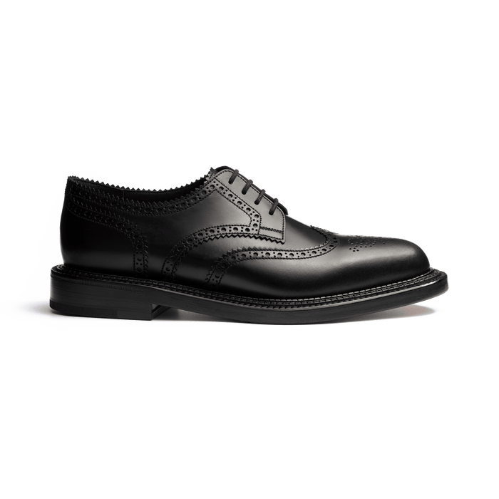 j.m. weston Derby triple semelle Rosalie femme en cuir lisse noir