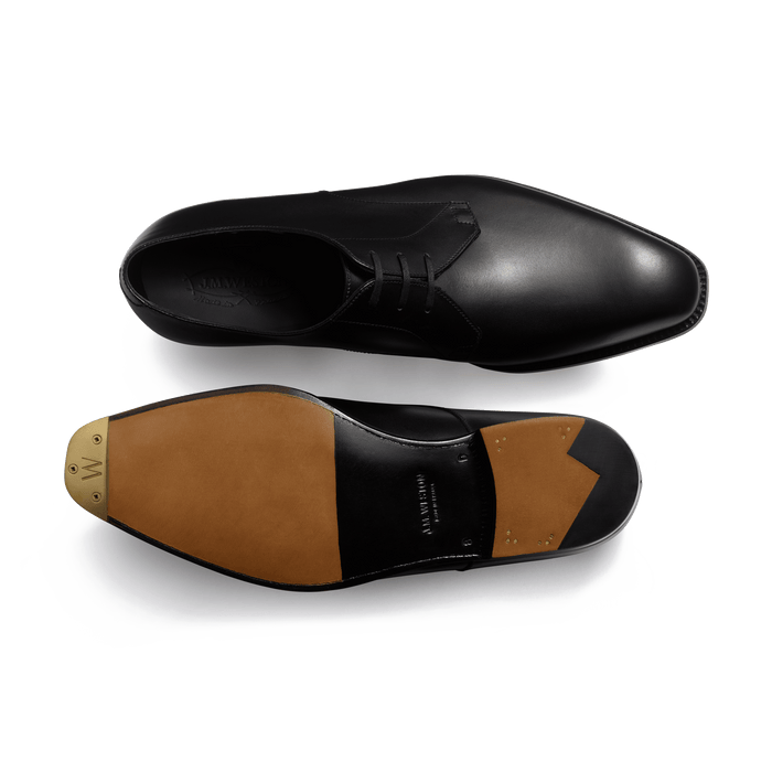 J.m. Weston Derby Trois Œillets Fusain Homme En Cuir Veau Box Noir