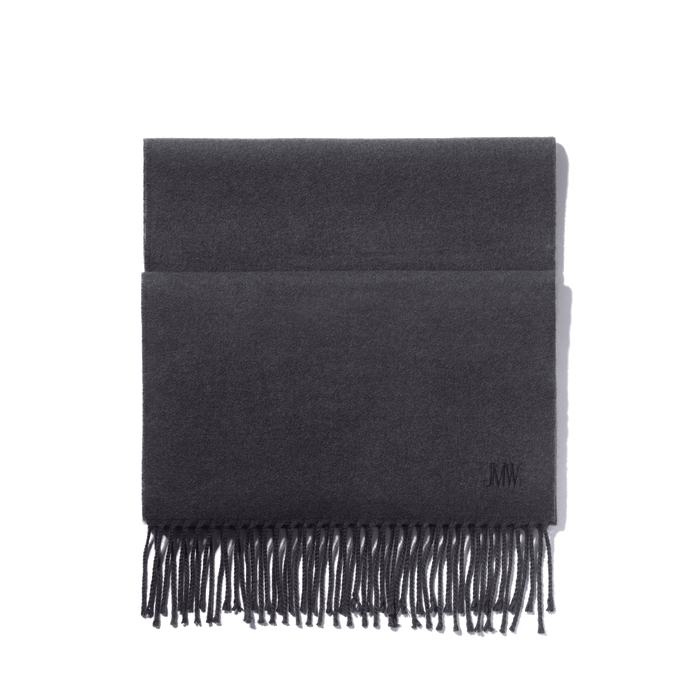 j.m. weston Echarpe cachemire uni Les Promeneurs en Cachemire Gris Asphalte