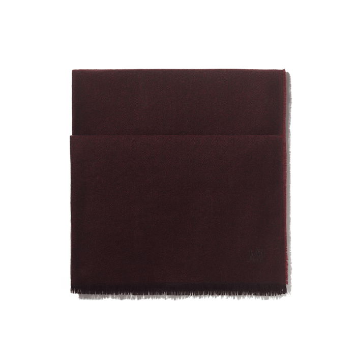 j.m. weston Echarpe Les Promeneurs en Cachemire Chevrons Burgundy