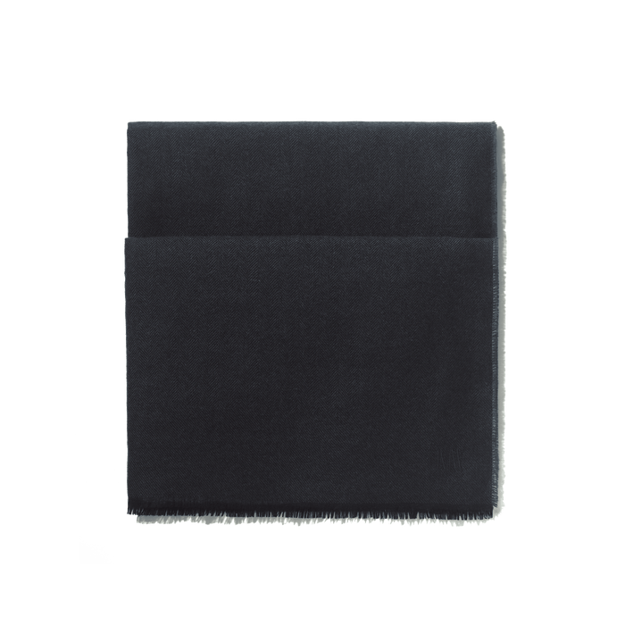 j.m. weston Echarpe Les Promeneurs en Cachemire Chevrons Marine essentiel