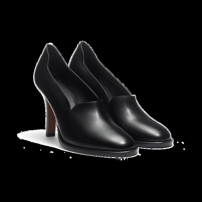 J.m. Weston Escarpin à Talon En Cuir Veau Lisse Noir