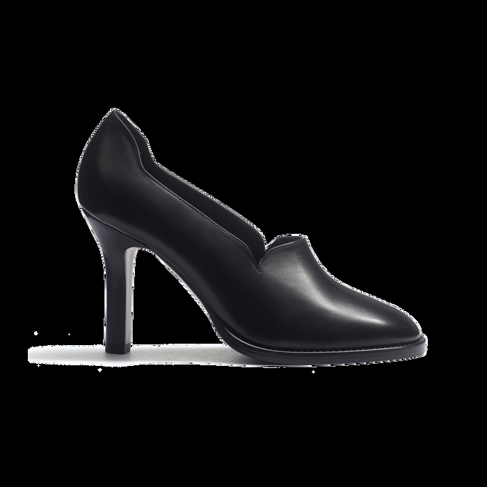 j.m. weston Escarpin à talon en cuir veau lisse noir