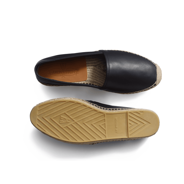 J.m. Weston Espadrille Wait And Sea Femme Cuir Veau Lisse Noir