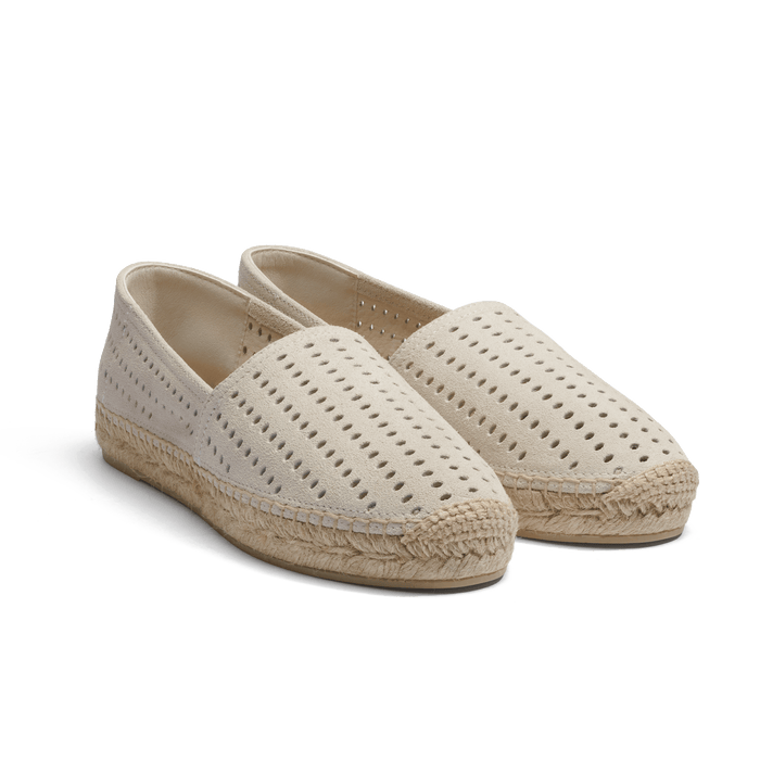J.m. Weston Espadrille Wait And Sea Femme En Cuir Veau Velours Craie