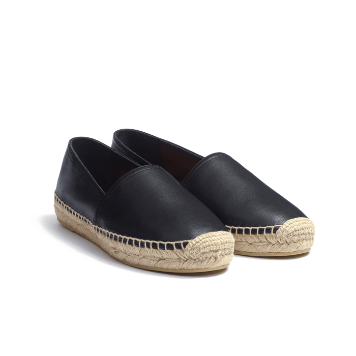 J.m. Weston Espadrille Wait And Sea Homme En Cuir Veau Lisse Noir