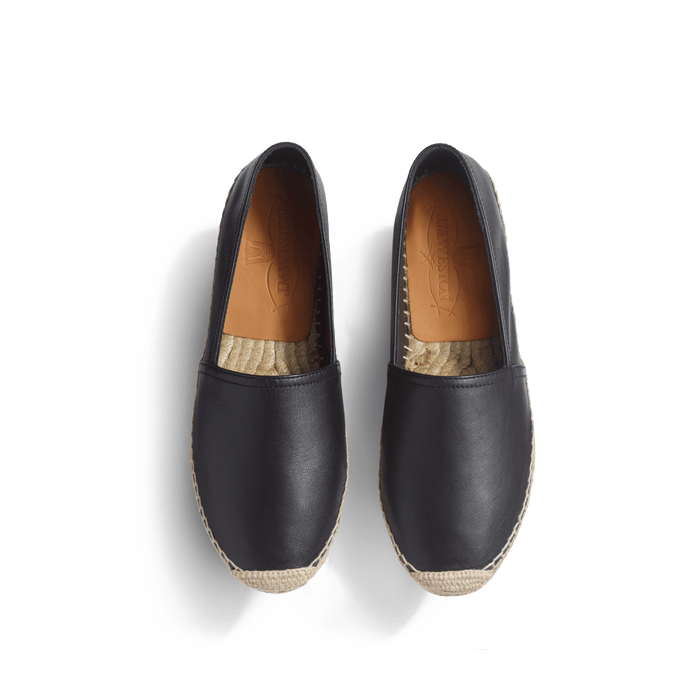 J.m. Weston Espadrille Wait And Sea Homme En Cuir Veau Lisse Noir