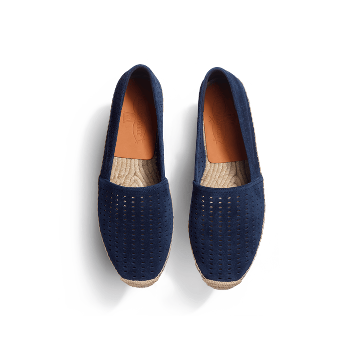 J.m. Weston Espadrille Wait And Sea Homme En Cuir Veau Velours Marine
