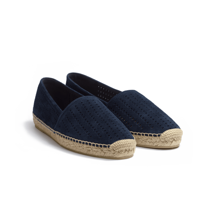 J.m. Weston Espadrille Wait And Sea Homme En Cuir Veau Velours Marine