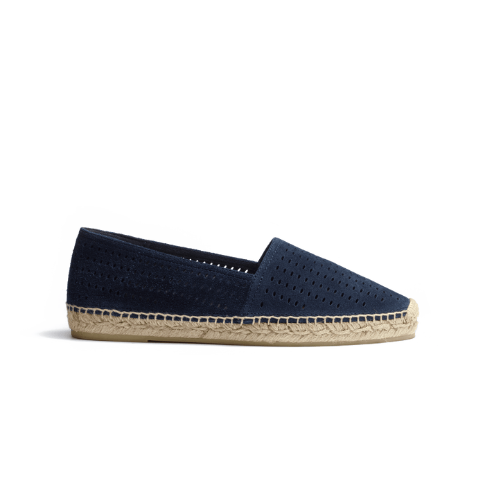 j.m. weston Espadrille Wait and Sea homme en cuir veau velours marine