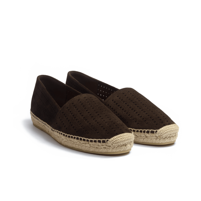 J.m. Weston Espadrille Wait And Sea Homme En Cuir Veau Velours Marron