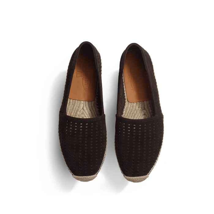 J.m. Weston Espadrille Wait And Sea Homme En Cuir Veau Velours Marron