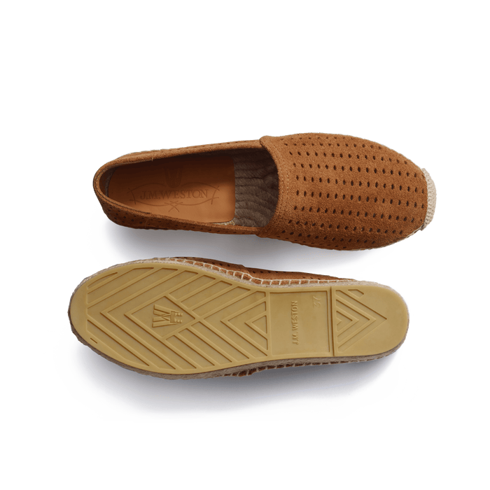 J.m. Weston Espadrille Wait And Sea Homme En Cuir Veau Velours Beachnut