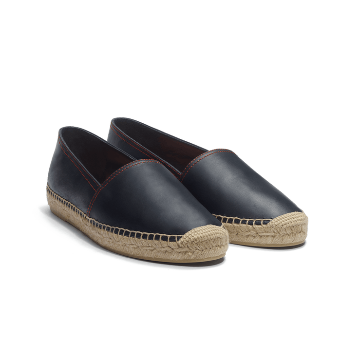 J.m. Weston Espadrille Wait And Sea Roland-Garros Homme En Cuir Veau Nappa Marine