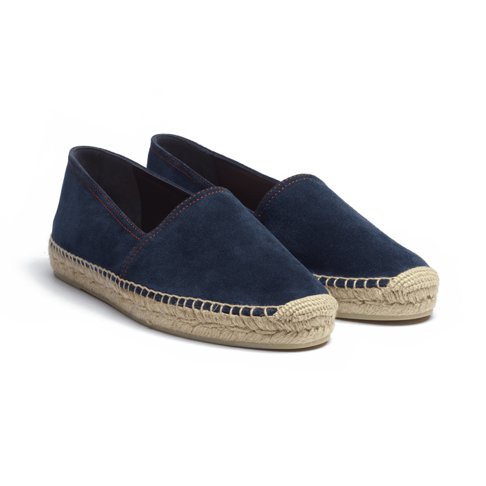 J.m. Weston Espadrille Wait And Sea Roland-Garros Homme En Cuir Veau Velours Marine