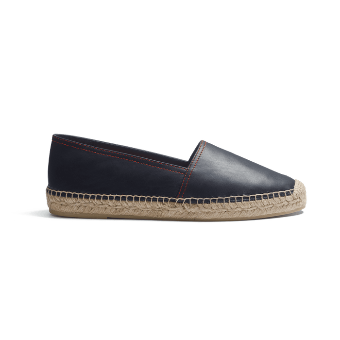 j.m. weston Espadrille Wait and Sea Roland-Garros homme en cuir veau nappa marine