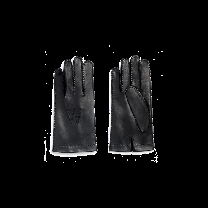 j.m. weston Gants Caractère homme cuir agneau noir & doublure soie