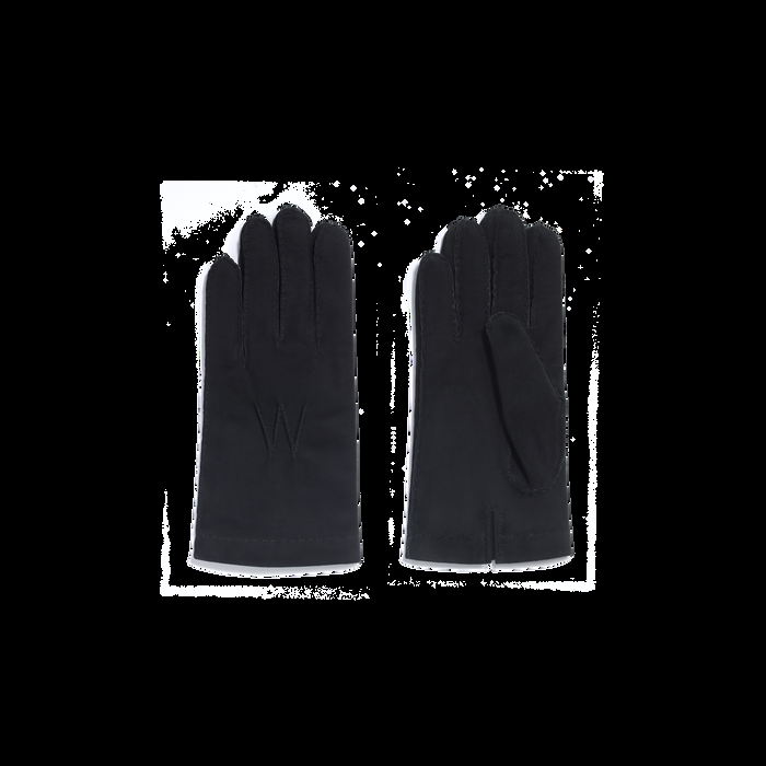 j.m. weston Gants Caractère homme cuir chèvre velours noir & doublure cachemire