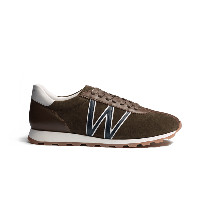 j.m. weston Basket On My Way en cuir velours kaki