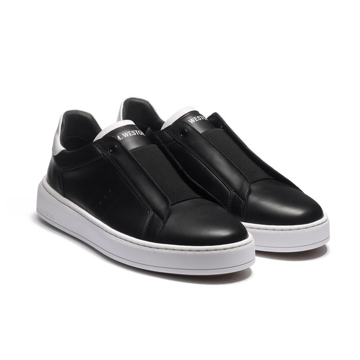 J.m. Weston Basket On Time En Cuir Veau Sport Noir