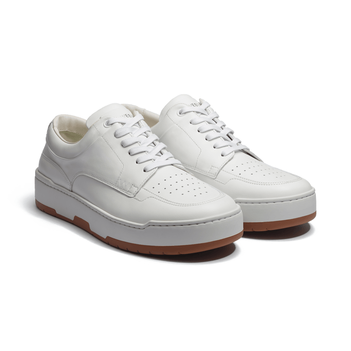 J.m. Weston Basket On Top En Cuir Veau Sport Blanc