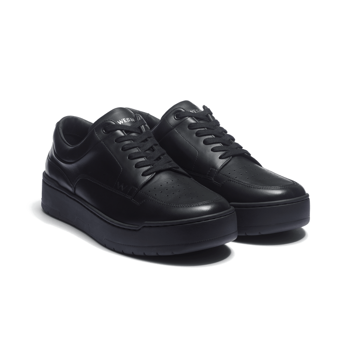 J.m. Weston Basket On Top En Cuir Veau Sport Noir