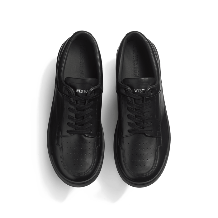 J.m. Weston Basket On Top En Cuir Veau Sport Noir