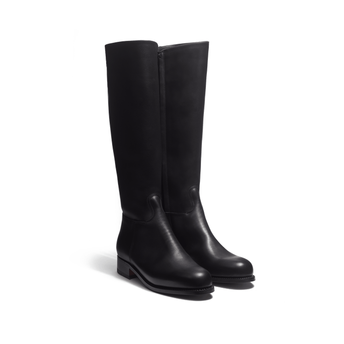 J.m. Weston Botte Femme En Cuir Lisse Noir