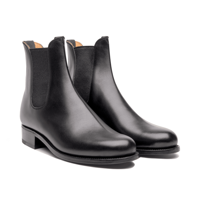 J.m. Weston Bottine Cambre Femme En Cuir Lisse Noir