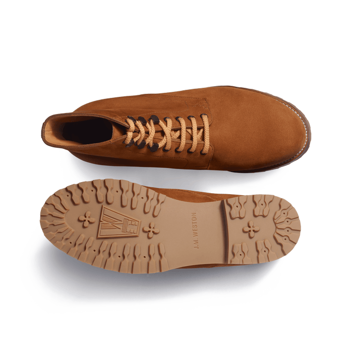 J.m. Weston Bottine Worker Femme En Nubuck Beachnut