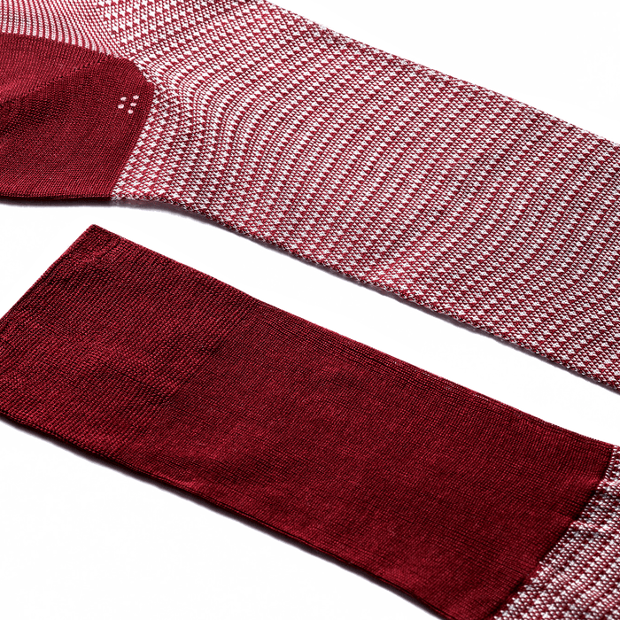 J.m. Weston Chaussettes Ultra Hautes Coton Burgundy