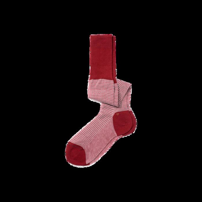 j.m. weston Chaussettes Ultra Hautes Coton burgundy