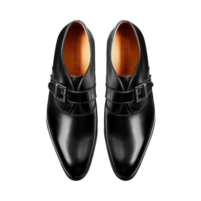 J.m. Weston Derby Boucle Homme En Cuir Lisse Noir