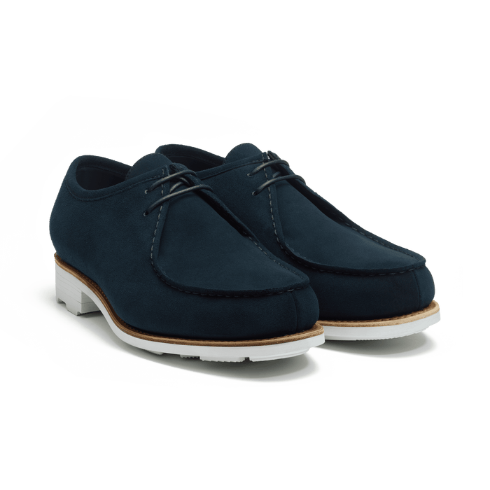 J.m. Weston Derby Cabourg Homme En Velours Bleu