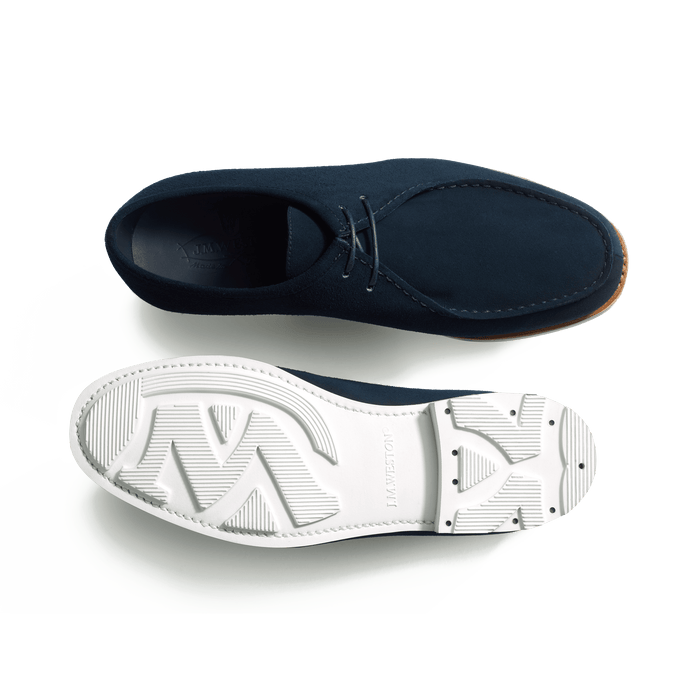 J.m. Weston Derby Cabourg Homme En Velours Bleu