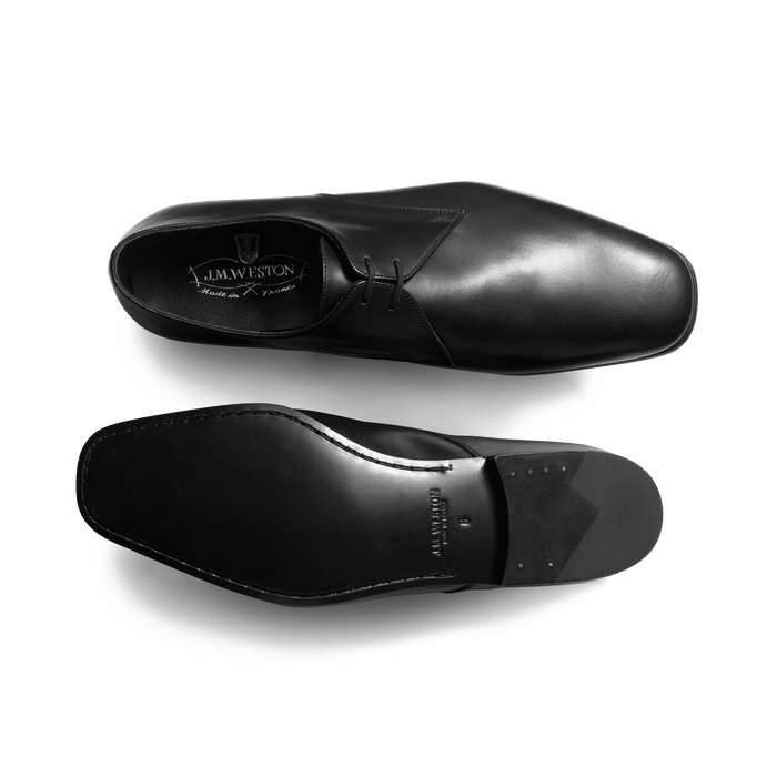 J.m. Weston Derby Cannes Homme En Cuir Lisse Noir