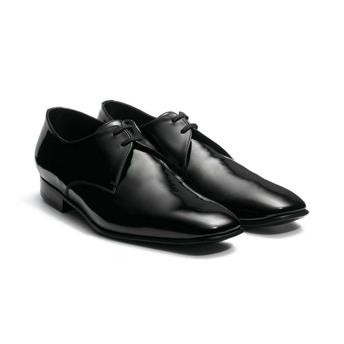 J.m. Weston Derby Cannes Homme En Cuir Vernis Noir