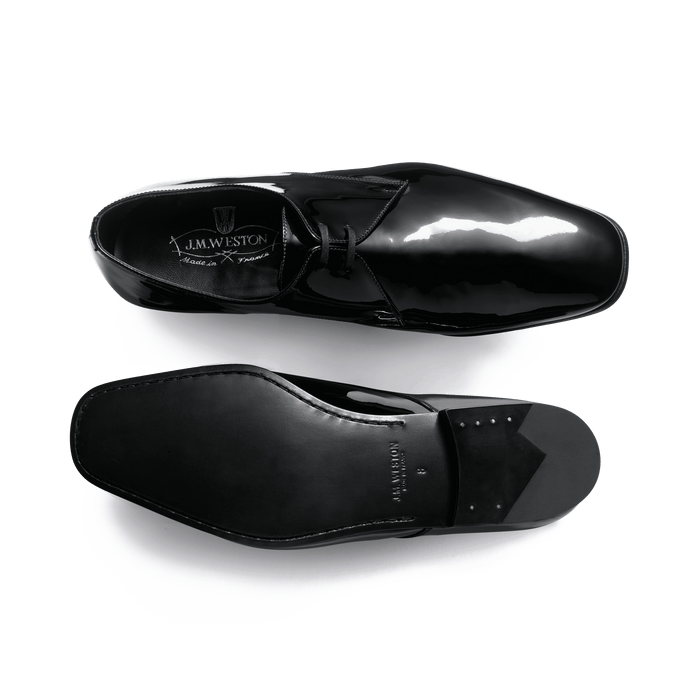 J.m. Weston Derby Cannes Homme En Cuir Vernis Noir