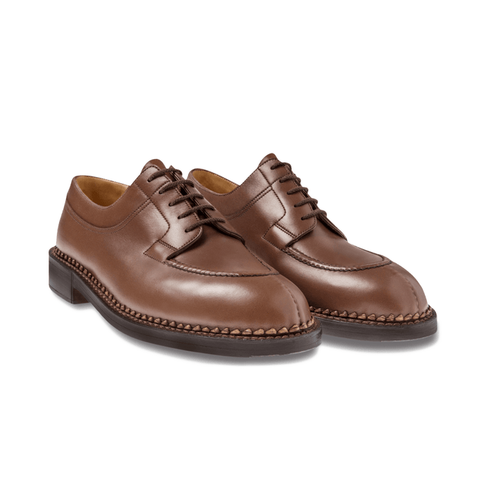 J.m. Weston Derby Chasse Homme En Cuir Lisse Marron